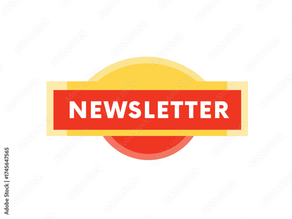 Obraz premium Newsletter banner illustration eps 10 design graphic. Vector for ad, poster Sign design .