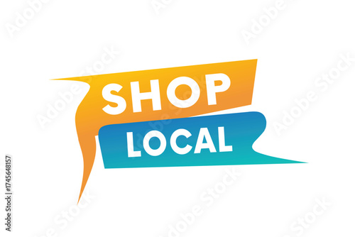 Shop local banner art elements design vector eps. Offer Sale or product for advertising, social elements.