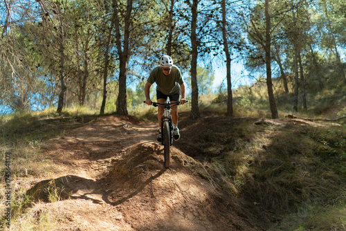young woman riding a bike