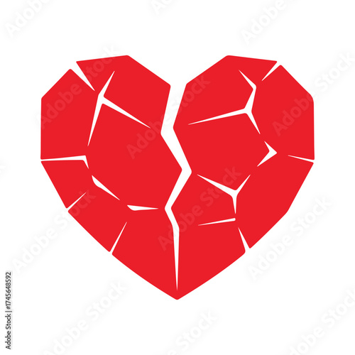 Cracked Heart Symbol A Representation of Brokenness and Pain