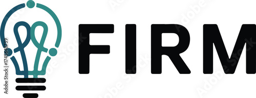 FIRM Wordmark with Lightbulb Idea Logo | Professional Business Branding for Company Identity, Website Design, Marketing Materials and Corporate Communications