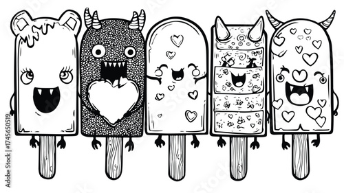Spooky Halloween Popsicle Treats featuring Creepy Cute Popsicle Monster