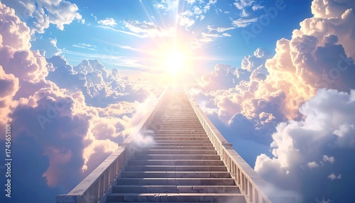Heavenly stairway to the sun