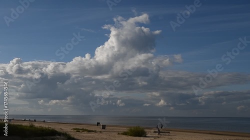 Dunes and sand shore of the Baltic Sea, excellent place for recreation activity and resting in ecologically clean, safety and healthy nature in Jurmala – famous sustainable tourist resort