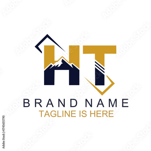 Initial H T Logo Design For Mining Company