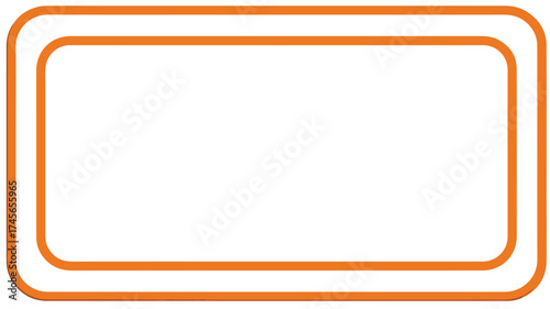 Professional Orange Empty Picture Frame Mockup for Photo Display