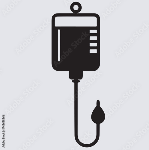 Iv drip icon silhouette vector art illustration