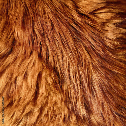 A background of a red Maine Coon cat fur. Close up.