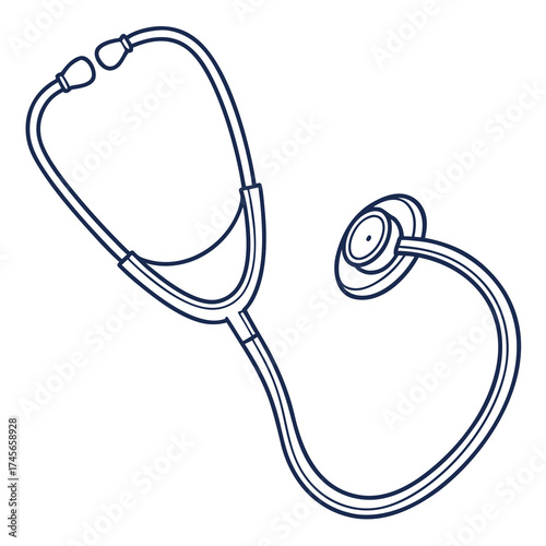 Stethoscope, a medical instrument for auscultation