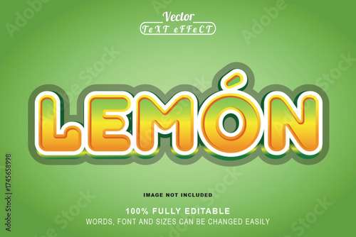 Editable text style effect - Orange Juice text style theme.