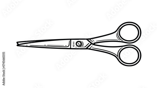 Elegant Scissors Cutting Icon for Craft Design, Cut and Snip Projects