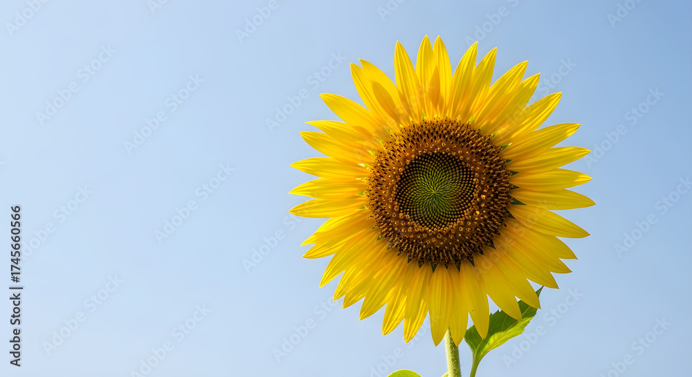 Naklejka premium Single Sunflower Bloom