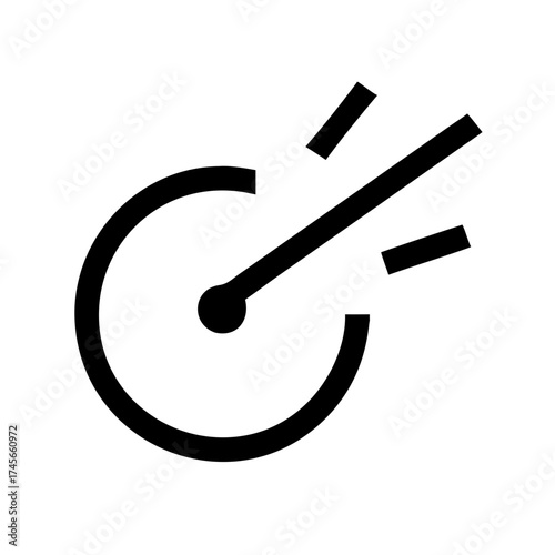 Icon of a target with a dart hitting the center