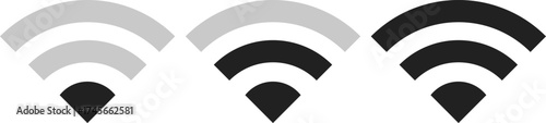 Wifi icon set. Wireless network symbol collection. Wi-fi and internet signal. internet connection sign