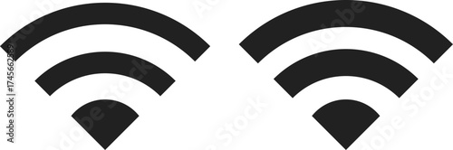 Wifi icon set. Wireless network symbol collection. Wi-fi and internet signal. internet connection sign