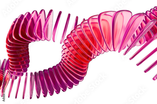 pink and purple helical structure twists and curves against a black background.
