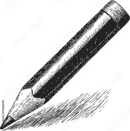 Pencil sketch hand drawn illustration of pencil shading on white background — stock vector