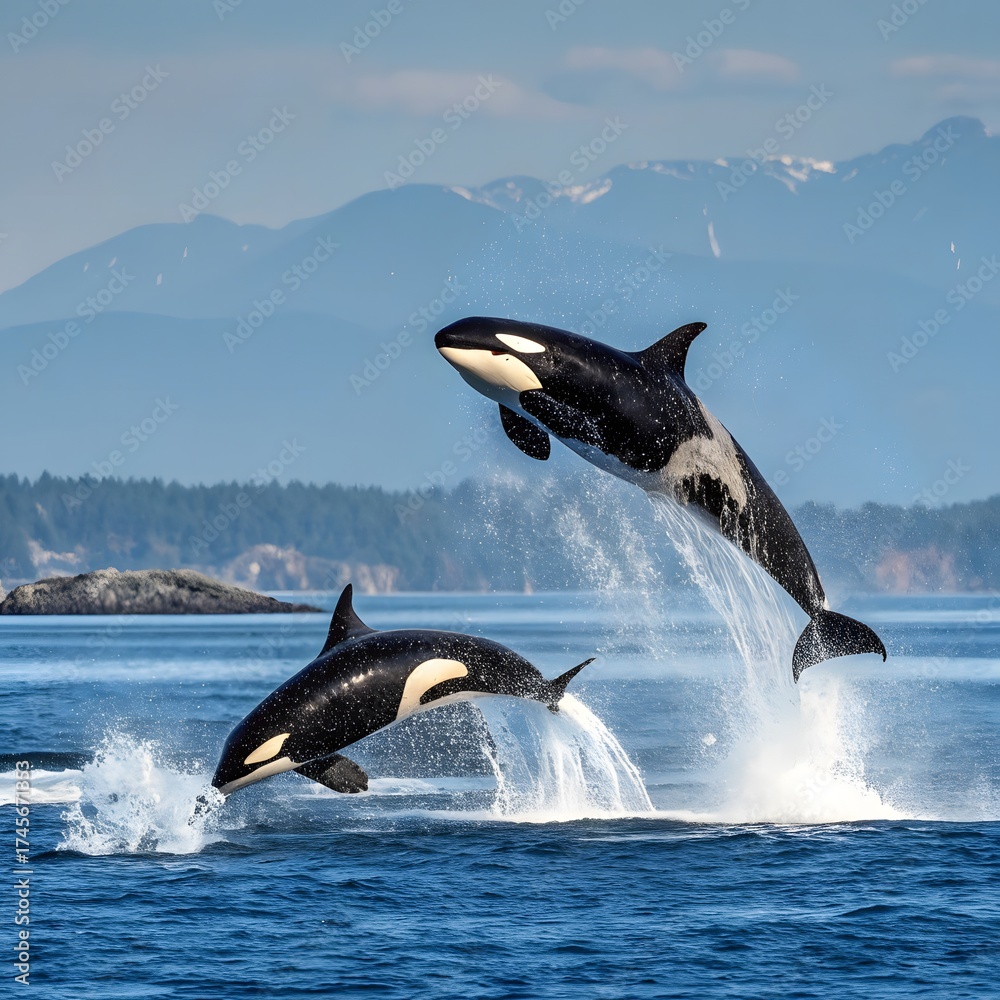 Fototapeta premium Killer Whales (Orcinus orca)