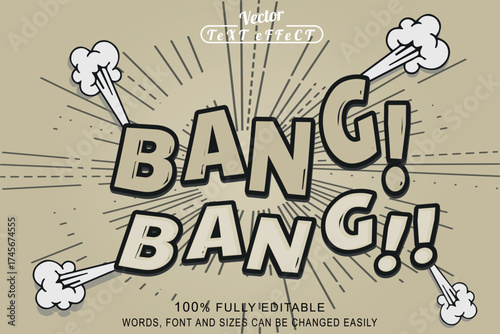 Comic text effect, Comic Book "Bang" Pop Art