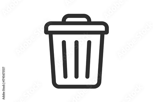 Trash icon vector, delete and remove symbol, filled line style garbage bin for web design, app UI, logo, user interface element, isolated on white background