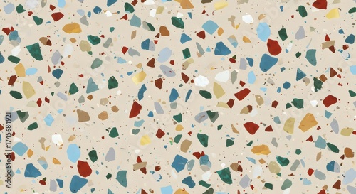 Colorful terrazzo seamless pattern background for modern interior design