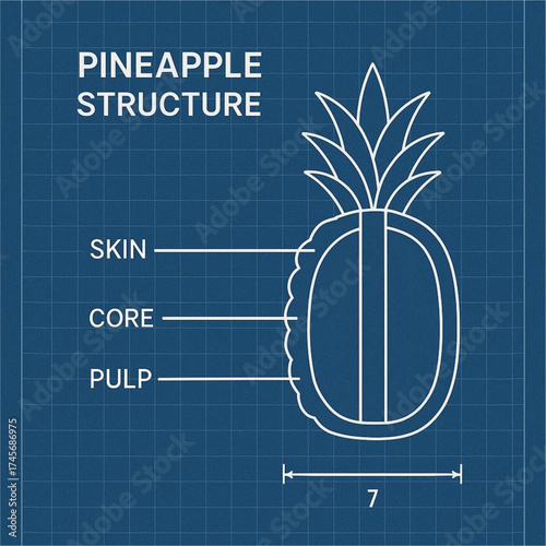 Abstract vector illustration of apple tree with technology and finance elements in blue and green colors