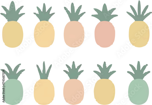 set of vegetables vector