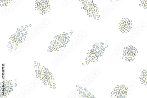 Vector art of seamless pattern of small colorful circles scattered on a