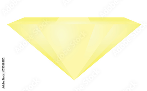 Yellow diamond isolated. vector illustration	