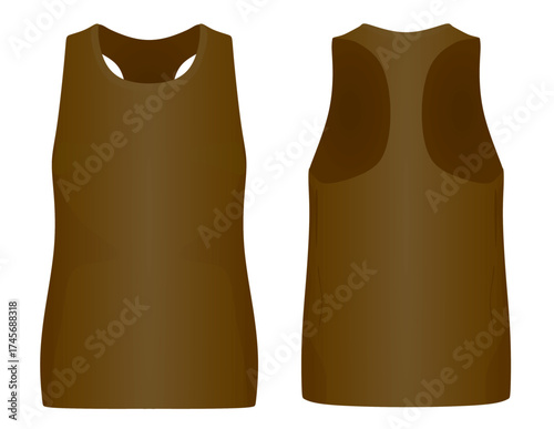 Black sleeveless t shirt. vector illustration	

