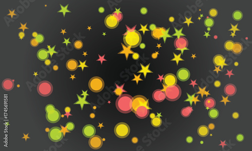 Two stars graphic illustration in different colors and orientation