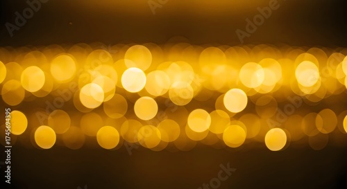 Golden glowing bokeh lights for elegant celebration and party design