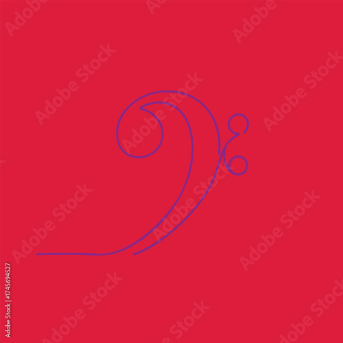 Elegant decorative flourish with intricate curves and swirls on a vibrant red , emphasizing artistic design and craftsmanship