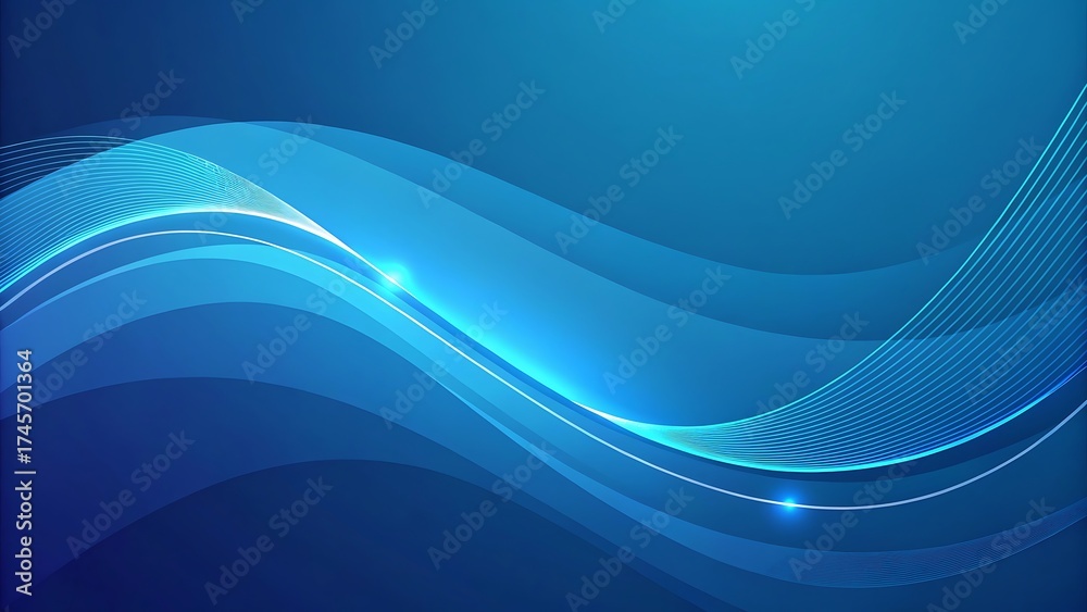 Fototapeta premium abstract blue wave background