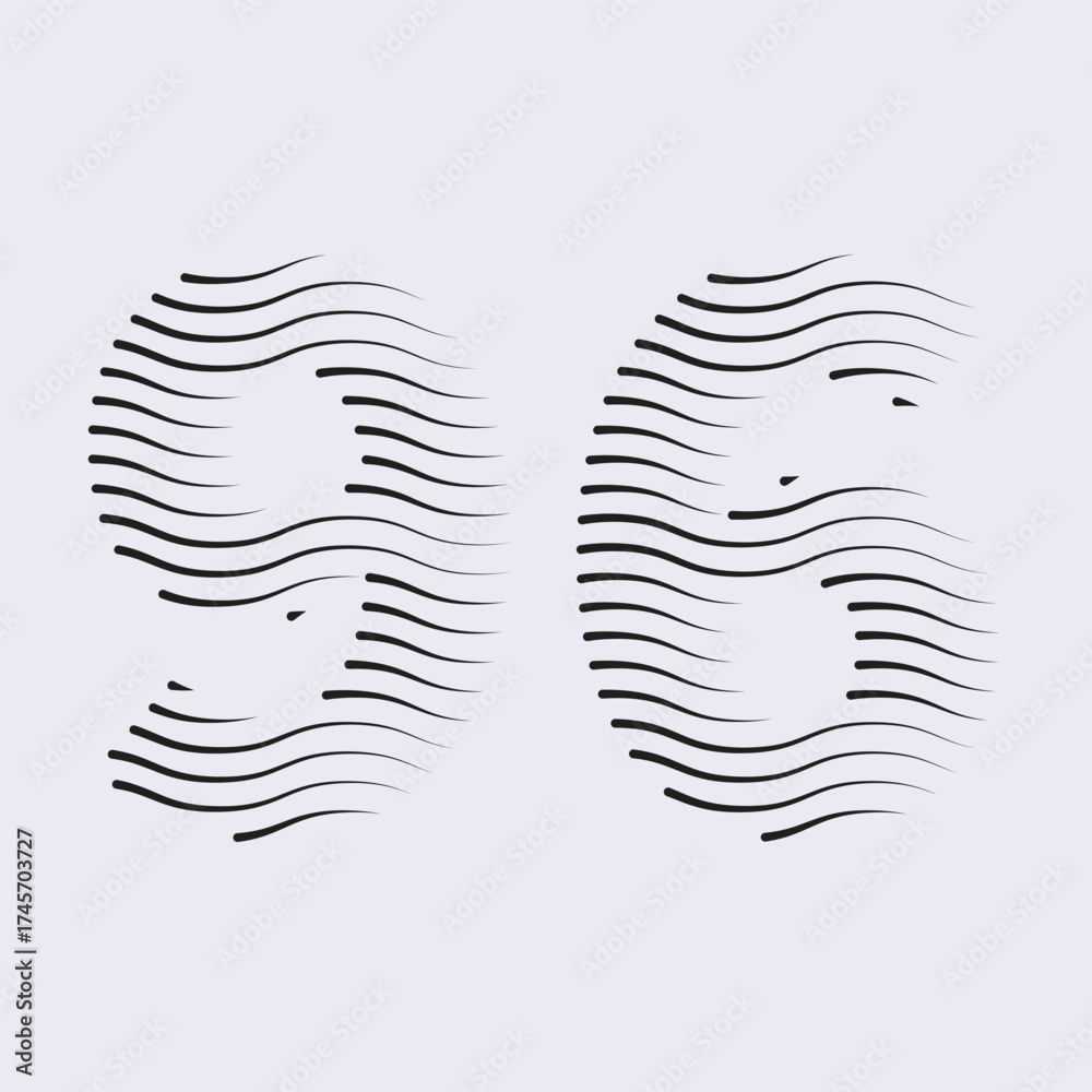 Obraz premium 96 Number Lines Logo Icon vector and Illustration