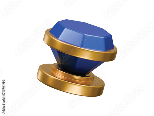 gemstone icon 3d illustration render