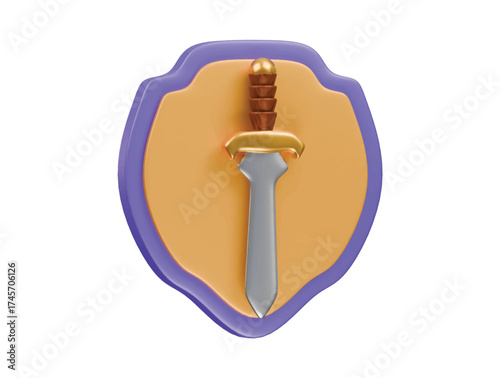 defense icon 3d illustration render