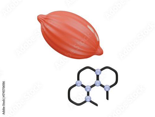 hormones icon 3d illustration render