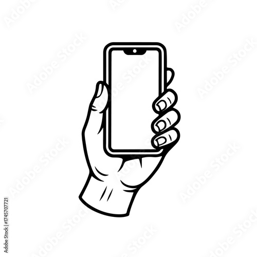 Hand-Held Smartphone Icon