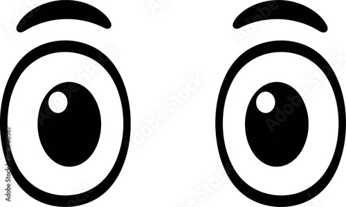 Surprised cartoon eyes wide open expressing shock and amazement vector