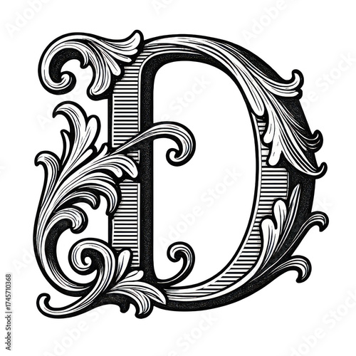 Victorian ornamental letter 