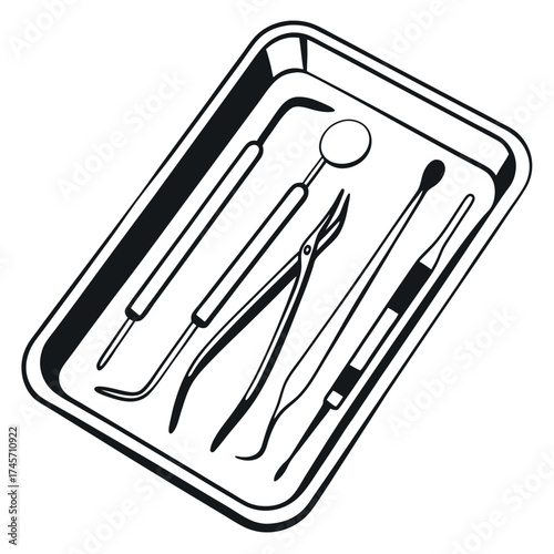 Dental Calipers Medical Equipment Vector Illustration