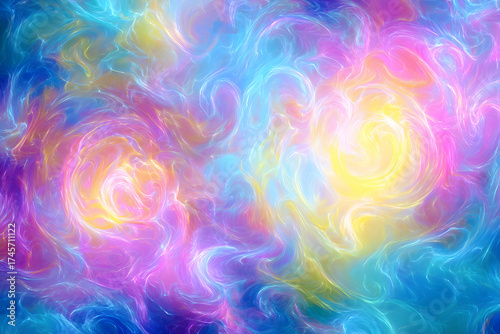 liquid rainbow sugar streams swirling into an abstract candy vortex with vibrant colorful motion