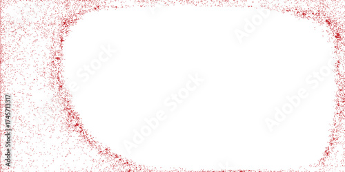 Red grunge floral pattern frame border for a Valentine's holiday greeting card design