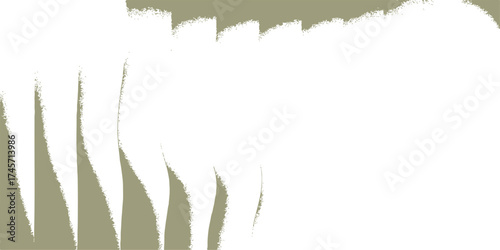 A vibrant green grass frame with a leafy plant border isolated on white, suggesting nature in spring or summer design