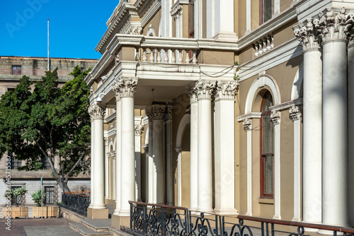 South Africa. Port Elizabeth Gqeberha City Hall. Historic building with a clock tower in Market Square