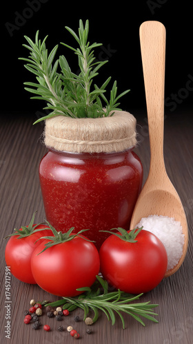 fresh herbs and mortar