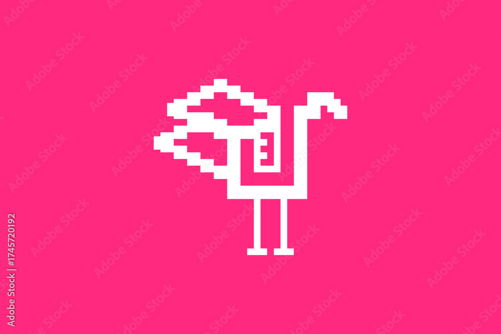 Obraz premium A vector illustration of a female flamingo symbol