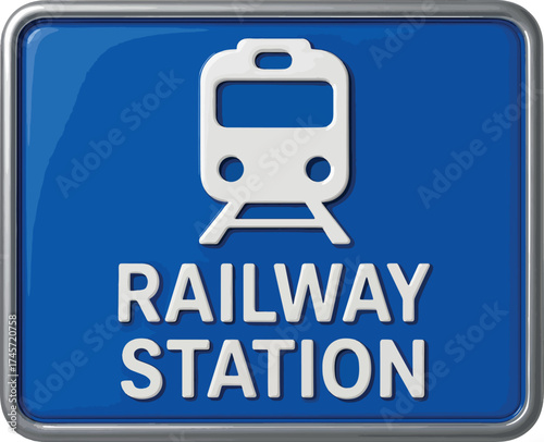 RAILWAY STATION 3D SIGN.eps