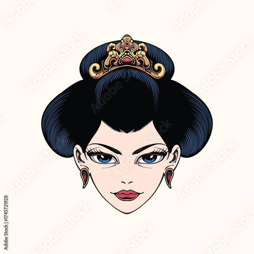 Japanese Traditional Mask vector illustration